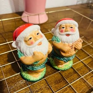 Salt & Pepper Shakers- Hawaii Santa SET OF TWO